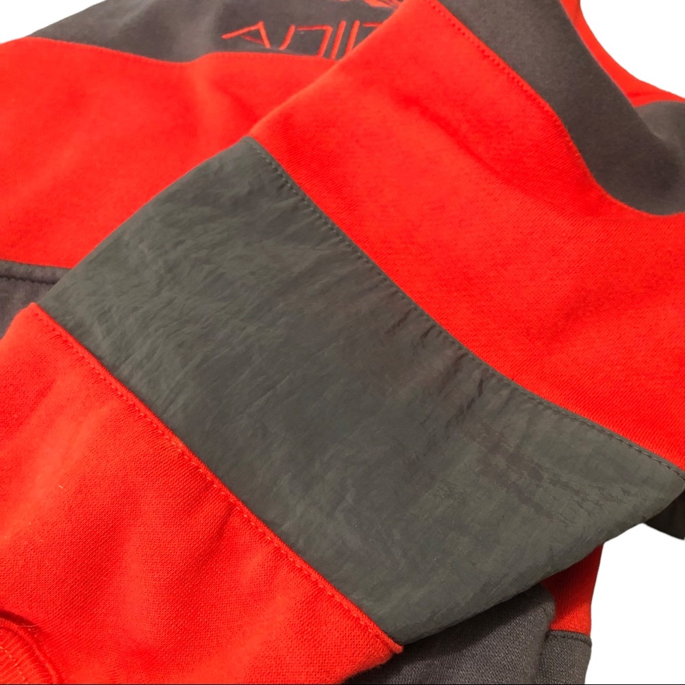 Vintage Adidas Sweatshirt Rare Color Block Trefoil Red Gray Mens Size Medium - Picture 4 of 5